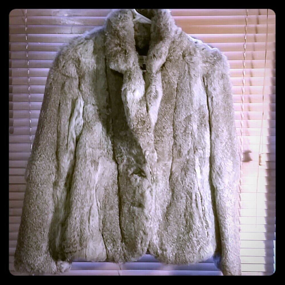 Vintage 50s rabbit fur waistcoat/blazer